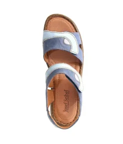 Josef Seibel Pretty Blue Combi Leather Walking Sandal