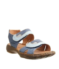 Josef Seibel Pretty Blue Combi Leather Walking Sandal