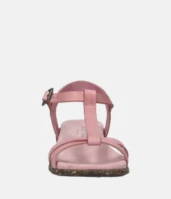 Josef Seibel Pretty Pink T-Strap Leather Sandals