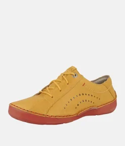 Josef Seibel Pretty Saffron Combi Leather Lace Up Shoe