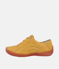 Josef Seibel Pretty Saffron Combi Leather Lace Up Shoe