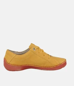 Josef Seibel Pretty Saffron Combi Leather Lace Up Shoe