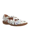 Josef Seibel Pretty White Floral Closed Toe Sandals