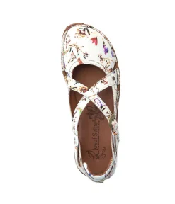 Josef Seibel Pretty White Floral Closed Toe Sandals
