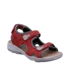Josef Seibel Red Leather Walking Sandal