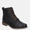 Josef Seibel Smart Black Leather Ankle Boots