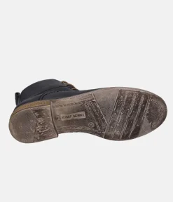 Josef Seibel Smart Black Leather Ankle Boots