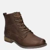 Josef Seibel Smart Brown Leather Ankle Boots