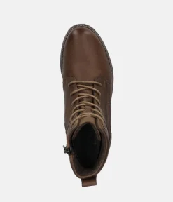 Josef Seibel Smart Brown Leather Ankle Boots