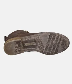 Josef Seibel Smart Brown Leather Ankle Boots