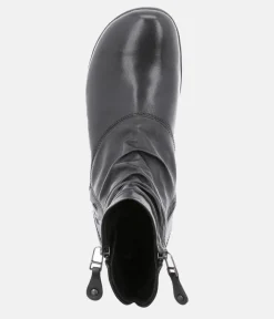 Josef Seibel Stylish Black Leather Slouch Boots