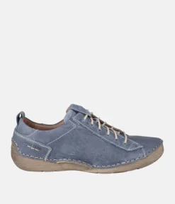 Josef Seibel Stylish Blue Leather Lace Up Shoe