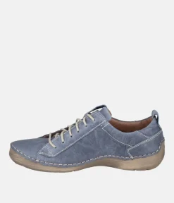 Josef Seibel Stylish Blue Leather Lace Up Shoe