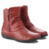 Josef Seibel Stylish Carmine Red Leather Slouch Boots