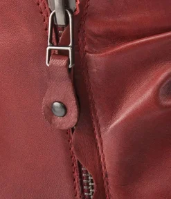 Josef Seibel Stylish Carmine Red Leather Slouch Boots