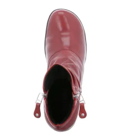 Josef Seibel Stylish Carmine Red Leather Slouch Boots