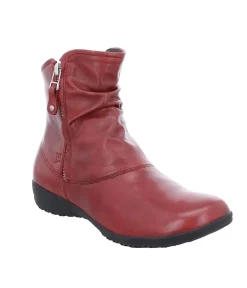 Josef Seibel Stylish Carmine Red Leather Slouch Boots