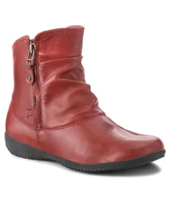 Josef Seibel Stylish Carmine Red Leather Slouch Boots