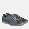 Josef Seibel Stylish Ocean Blue Leather Lace Up Shoe