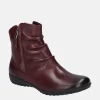 Josef Seibel Stylish Wine Leather Slouch Boots