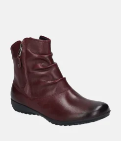 Josef Seibel Stylish Wine Leather Slouch Boots