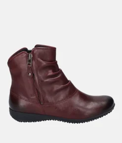 Josef Seibel Stylish Wine Leather Slouch Boots