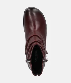 Josef Seibel Stylish Wine Leather Slouch Boots