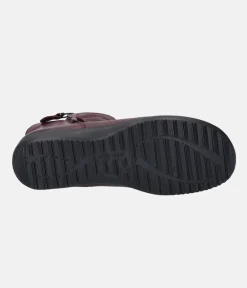 Josef Seibel Stylish Wine Leather Slouch Boots