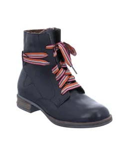 Josef Seibel Trendy Lace Up Navy Combat Boots