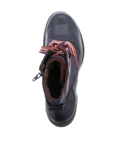 Josef Seibel Trendy Lace Up Navy Combat Boots