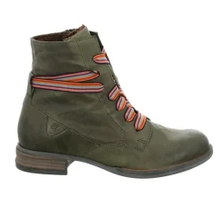 Josef Seibel Trendy Olive Green Lace Up Combat Boots