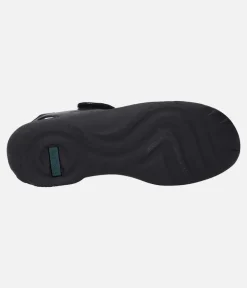 Josef Seibel Versatile Black Leather Walking Sandal