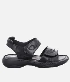 Josef Seibel Versatile Black Leather Walking Sandal
