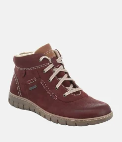 Josef Seibel Waterproof Burgundy Ankle Boots