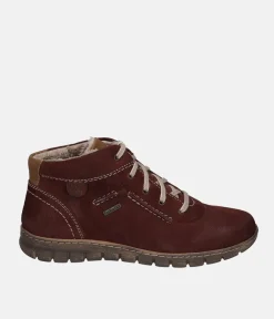 Josef Seibel Waterproof Burgundy Ankle Boots