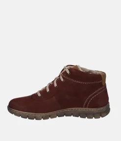 Josef Seibel Waterproof Burgundy Ankle Boots