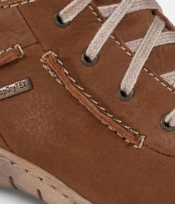 Josef Seibel Waterproof Cognac Ankle Boots