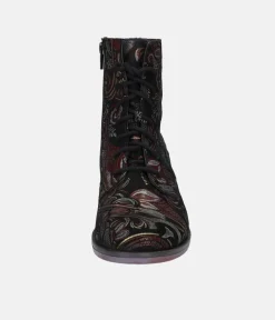 Josef Siebel Gorgeous Black Multi Lace Up Boots