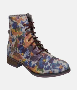 Josef Siebel Gorgeous Floral Print Lace Up Boots
