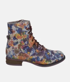 Josef Siebel Gorgeous Floral Print Lace Up Boots