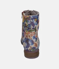 Josef Siebel Gorgeous Floral Print Lace Up Boots