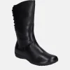 Josef Siebel Stylish Black Midi Leather Boots