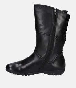 Josef Siebel Stylish Black Midi Leather Boots