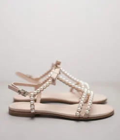 Kennel & Schmenger Luxurious Beige Pearl Sandals
