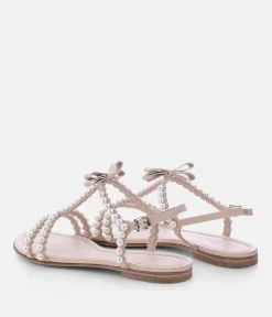 Kennel & Schmenger Luxurious Beige Pearl Sandals
