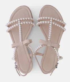 Kennel & Schmenger Luxurious Beige Pearl Sandals