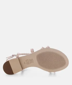 Kennel & Schmenger Luxurious Beige Pearl Sandals