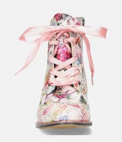Laura Vita Beautiful Floral Ankle Boots