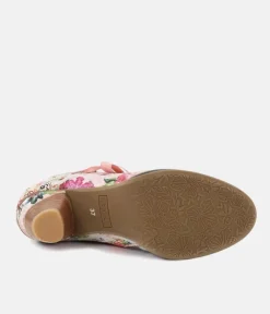Laura Vita Beautiful Floral Ankle Boots