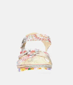 Laura Vita Cute Rose Gold Multi Sandals